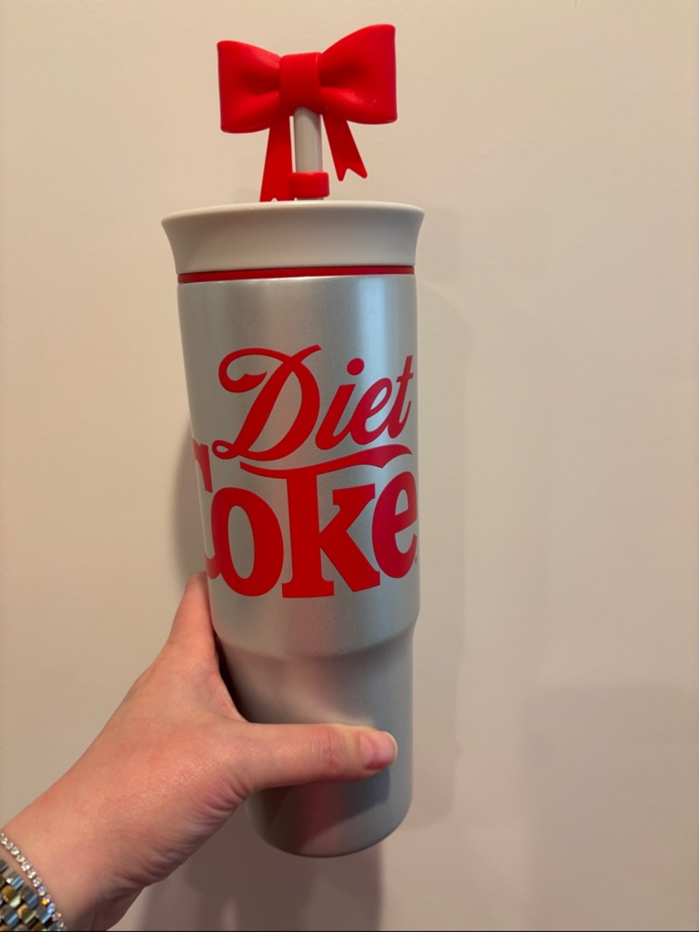 Diet Coke, Owala 24 ounce Tumblr with straw cover